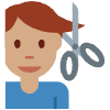 Man Getting Haircut Medium Skin Tone Element from Twemoji Emoji Set