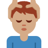 Man Getting Massage Medium Skin Tone Element from Twemoji Emoji Set