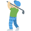 Man Golfing Medium Light Skin Tone Element from Twemoji Emoji Set