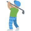 Man Golfing Medium Skin Tone Element from Twemoji Emoji Set