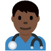 Man Health Worker Dark Skin Tone Element from Twemoji Emoji Set