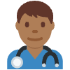 Man Health Worker Medium Dark Skin Tone Element from Twemoji Emoji Set