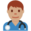 Man Health Worker Medium Skin Tone Element from Twemoji Emoji Set