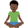 Man In Lotus Position Dark Skin Tone Element from Twemoji Emoji Set