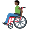 Man In Manual Wheelchair Dark Skin Tone Element from Twemoji Emoji Set