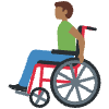 Man In Manual Wheelchair Medium Dark Skin Tone Element from Twemoji Emoji Set