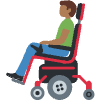 Man In Motorized Wheelchair Medium Dark Skin Tone Element from Twemoji Emoji Set