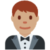 Man In Tuxedo Medium Skin Tone Element from Twemoji Emoji Set