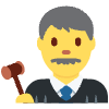 Man Judge Emoji from Twemoji Set | Free Download as SVG Vector and Transparent PNG | Streamline emojis