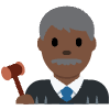 Man Judge Dark Skin Tone Element from Twemoji Emoji Set