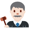 Man Judge Light Skin Tone Element from Twemoji Emoji Set