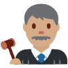 Man Judge Medium Skin Tone Element from Twemoji Emoji Set