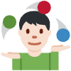 Man Juggling Light Skin Tone Element from Twemoji Emoji Set