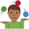 Man Juggling Medium Dark Skin Tone Element from Twemoji Emoji Set