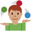 Man Juggling Medium Skin Tone Element from Twemoji Emoji Set