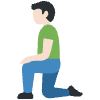 Man Kneeling Light Skin Tone Element from Twemoji Emoji Set
