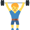 Man Lifting Weights Element from Twemoji Emoji Set