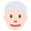 Man Light Skin Tone White Hair Emoji from Twemoji Set | Free Download as SVG Vector and Transparent PNG | Streamline emojis