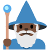 Man Mage Dark Skin Tone Element from Twemoji Emoji Set