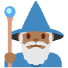 Man Mage Medium Dark Skin Tone Element from Twemoji Emoji Set