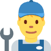 Man Mechanic Emoji from Twemoji Set | Free Download as SVG Vector and Transparent PNG | Streamline emojis