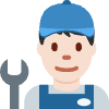 Man Mechanic Light Skin Tone Element from Twemoji Emoji Set