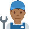 Man Mechanic Medium Dark Skin Tone Element from Twemoji Emoji Set