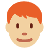 Man Medium Light Skin Tone Red Hair Element from Twemoji Emoji Set