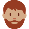 Man Medium Skin Tone Beard Element from Twemoji Emoji Set