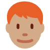 Man Medium Skin Tone Red Hair Element from Twemoji Emoji Set