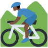 Man Mountain Biking Dark Skin Tone Element from Twemoji Emoji Set