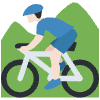 Man Mountain Biking Light Skin Tone Element from Twemoji Emoji Set