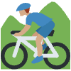 Man Mountain Biking Medium Skin Tone Element from Twemoji Emoji Set