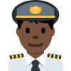 Man Pilot Dark Skin Tone Element from Twemoji Emoji Set