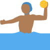 Man Playing Water Polo Medium Dark Skin Tone Element from Twemoji Emoji Set