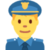Man Police Officer Element from Twemoji Emoji Set