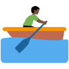 Man Rowing Boat Dark Skin Tone Element from Twemoji Emoji Set