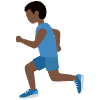 Man Running Dark Skin Tone Element from Twemoji Emoji Set