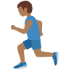 Man Running Medium Dark Skin Tone Element from Twemoji Emoji Set