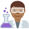 Man Scientist Medium Dark Skin Tone Element from Twemoji Emoji Set