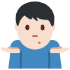 Man Shrugging Light Skin Tone Element from Twemoji Emoji Set