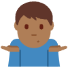 Man Shrugging Medium Dark Skin Tone Element from Twemoji Emoji Set