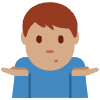 Man Shrugging Medium Skin Tone Element from Twemoji Emoji Set