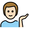 Man Tipping Hand Light Skin Tone Element from OpenMoji Emoji Set