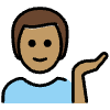 Man Tipping Hand Medium Skin Tone Element from OpenMoji Emoji Set