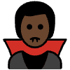 Man Vampire Dark Skin Tone Element from OpenMoji Emoji Set