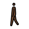 Man Walking Dark Skin Tone Element from OpenMoji Emoji Set