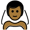 Man With Veil Medium Dark Skin Tone Element from OpenMoji Emoji Set