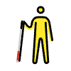 Man With White Cane Element from OpenMoji Emoji Set