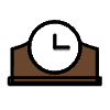 Mantelpiece Clock Element from OpenMoji Emoji Set